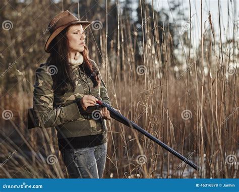 Female Duck Hunter Stock Photo Image Of Side Warm Waterfowl 46316878