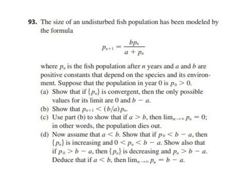 Solved The Size Of An Undisturbed Fish Population Has Chegg