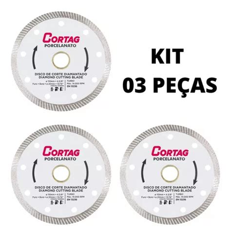 Kit Disco Corte Diamantado Fino Porcelanato Turbo Mercadolibre