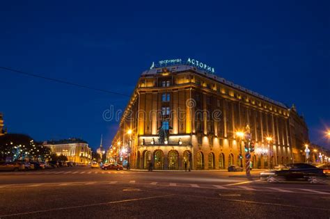 Hotel Astoria in Saint Petersburg Editorial Image - Image of twilight ...