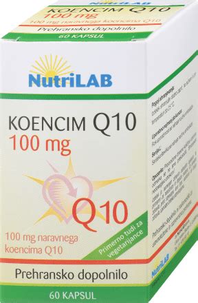 NutriLAB Prehransko Dopolnilo Koencim Q10 100 Mg 60 Kos Dm Si