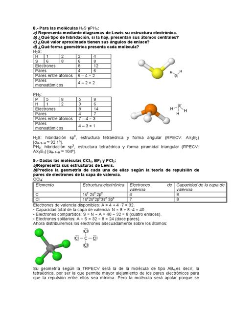 Enlace Químico Soluciones Ejercicios1 Enlace Químico Polaridad