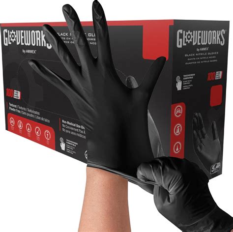 Gants Nitrile Jetables Noirs 5 Mil Latex And Sans Maroc Ubuy