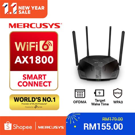 Mercusys Ax Ax Dual Band Gigabit Wireless Wifi Router With