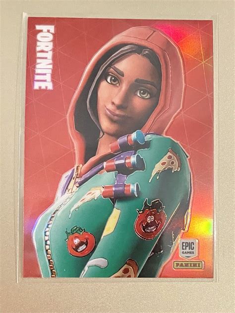 Fortnite Series 2 Card 62 PJ Pepperoni Rare Optichrome USA Print 2020