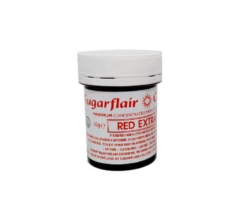 Sugarflair Red Extra Paste 42g Sugar And Ice