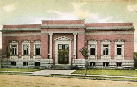 Library Postcards Library Niagara Falls New York