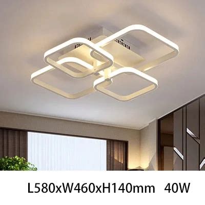 Rectangle Acrylic Aluminum Modern Led Ceiling Lights For Living Room