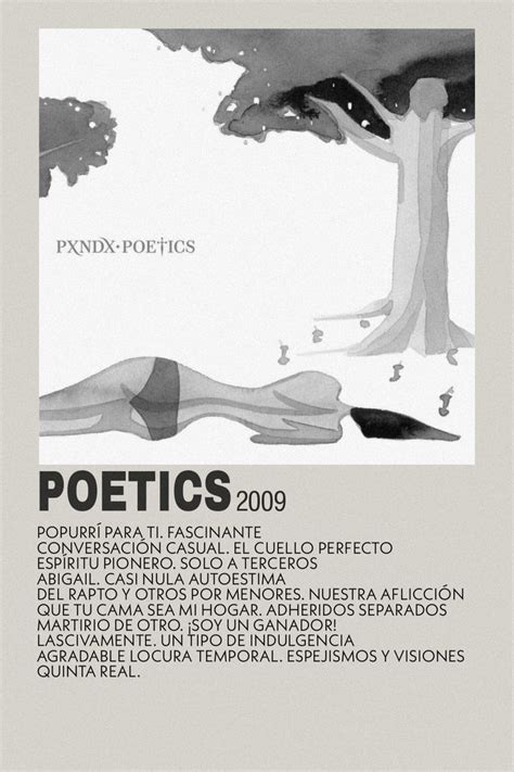 Poetics Lbum Poster Pxndx Frases Jos Madero P Ster De M Sica