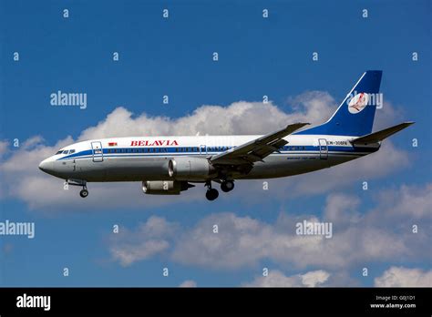 Belavia Boeing Belarusian Airlines Approaches For Landing Prague