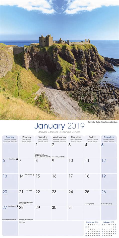 Scotland Calendar Travel Calendars Megacalendars