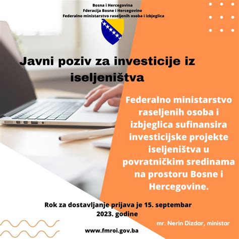 Javni Poziv Za Prijave Za Sufinansiranje Investicijskih Projekata