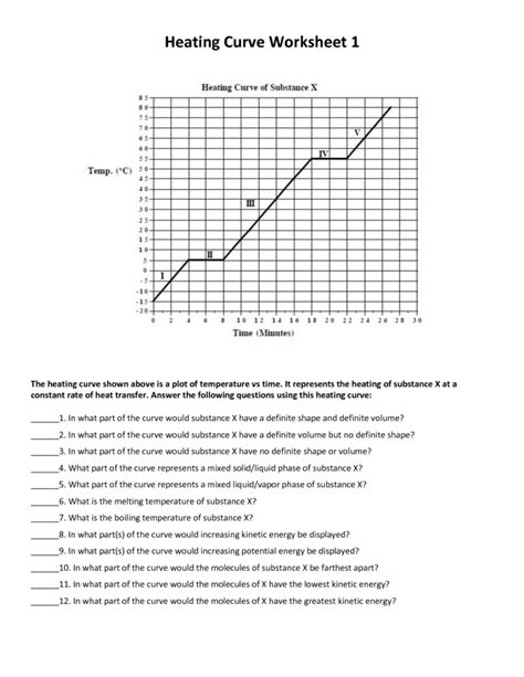 Heating Curve Calorimetry Worksheet Answers