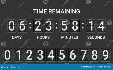 Flip Scoreboard Countdown Counter Timer Countdown Board Of Remaining