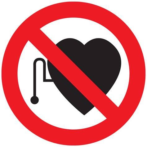 Prohibited No Pacemaker Wearers Incom Manufacturing