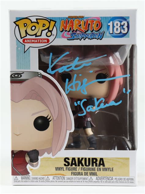 Kate Higgins Signed "Naruto: Shippuden" #183 Sakura Funko Pop! Vinyl Figure Inscribed "Sakura ...