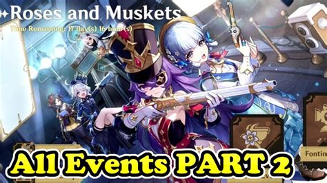 Roses And Muskets All Events Part Genshin Impact Youtube