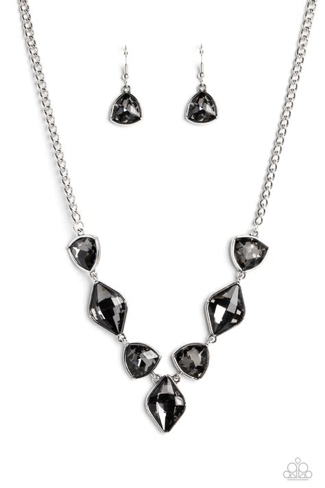 Paparazzi Accessories Glittering Geometrics Silver Paparazzi