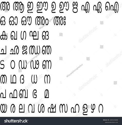 Malayalam Alphabets Complete Set Of Malayalam Alphabets And Numerals Nbkomputer