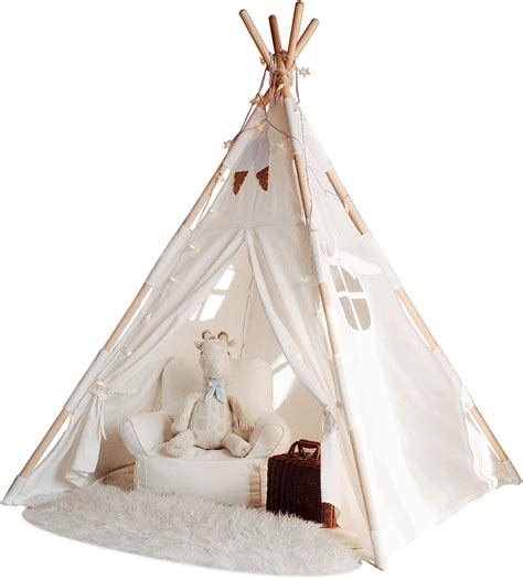 Tacobear Tipi Enfant Tipi Chambre Tipi Tente Fille Avec Guirlande