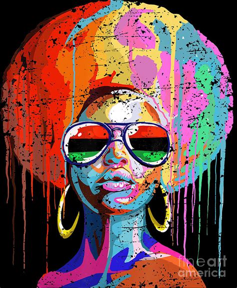 Black Girl Afro Art