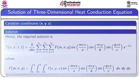 Solution Of Three Dimensional Heat Equation Maths YouTube