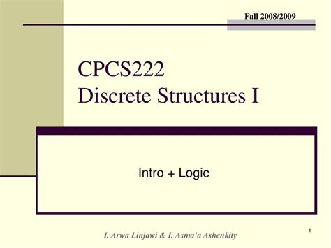 Cpcs222 Discrete Structures I Ppt Download