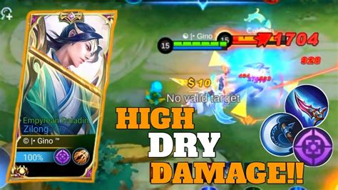 Zilong High And Dry Damage One Hit Try This Zilong Best Build