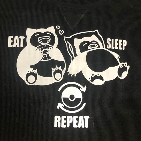 Eat Sleep Repeat Snorlax Svg Png File Etsy