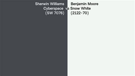 Sherwin Williams Cyberspace Sw 7076 Vs Benjamin Moore Snow White