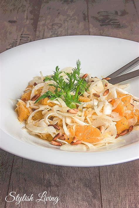 Fenchel Orangen Salat Mit Ger Steten Pinienkernen Stylish Living