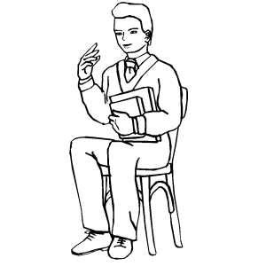 Sat In A Chair Clipart Image