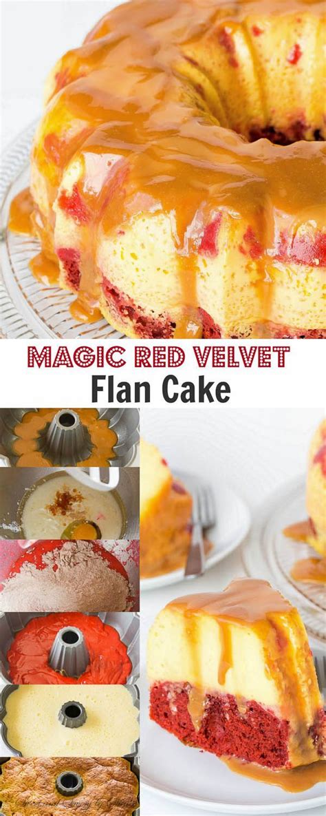 Magic Red Velvet Flan Cake Recipe Flan Cake Sweet Savory Flan