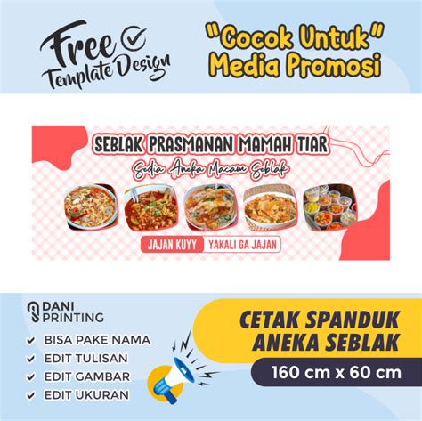 Banner Spanduk Aneka Seblak X Cm Bisa Di Edit Lazada Indonesia