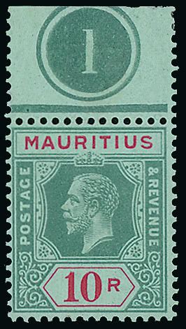 Stamp Auction King George V Key Plates Mauritius Regular Issues