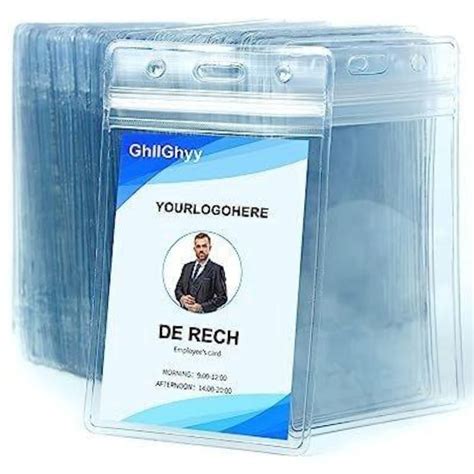 Vertical Transparent Id Badge Holderspvc Card Holdersealable