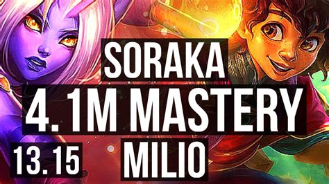 SORAKA Jhin Vs MILIO Draven SUP 4 1M Mastery 1 1 9 700 Games