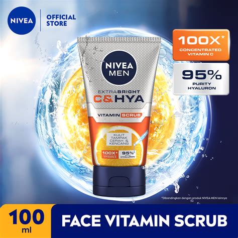 Jual Nivea Men Vitamin Scrub Extra Bright C Hya Ml Menghaluskan