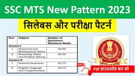 Ssc Mts New Pattern Ssc Mts New Pattern Syllabus Ssc Mts New