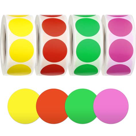 Amazon 2000 Pieces Dot Stickers Colored Circle 1 Inch Round