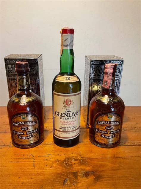 Glenlivet 18yo Chivas Regal 12yo b década de 1970 Catawiki