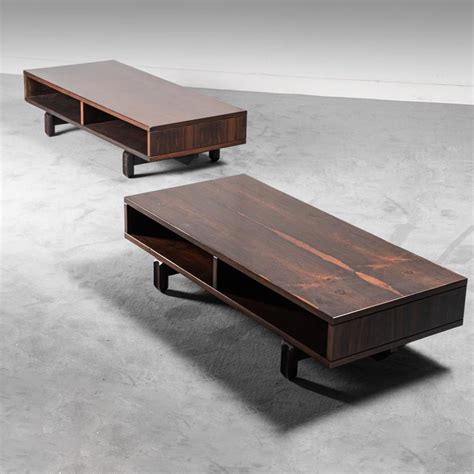 Pair Of 80s Vintage Modern Wooden Coffee Tables 200107