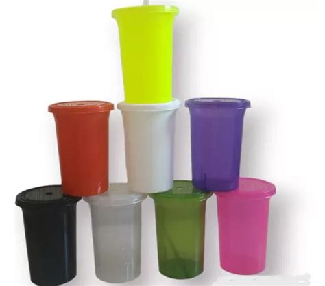 30 Vasos Con Tapa Y Popote Colores Fluorescentes Neón 500ml Envío gratis