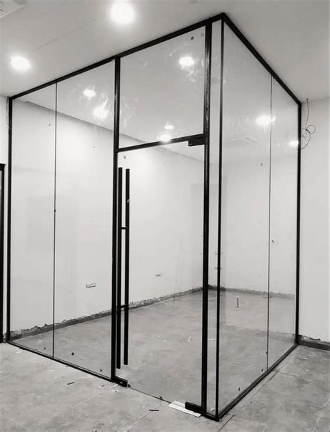 Aluminum Office Partition Flat Aluminium Slim Profile For Glass Door