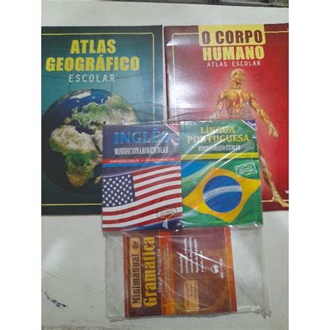 Kit 3 Minidicionarios Um Atlas Geografico Escolar E Um Atlas Corpo