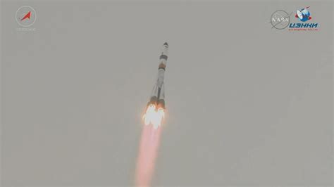 Soyuz Launcher Departing For The Iss On February