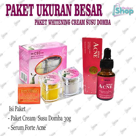 Paket Cream Susu Domba Ukuran Besar Cream Siang Malam Sabun