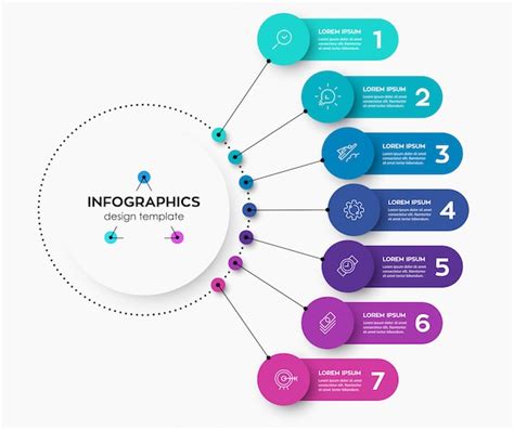 Infographic Label Design Template With Icons And Options Or Steps