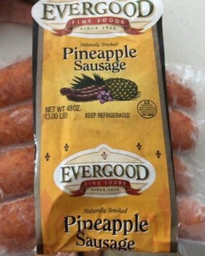 Evergood Pineapple Sausage 57 G Nutrition Information Innit