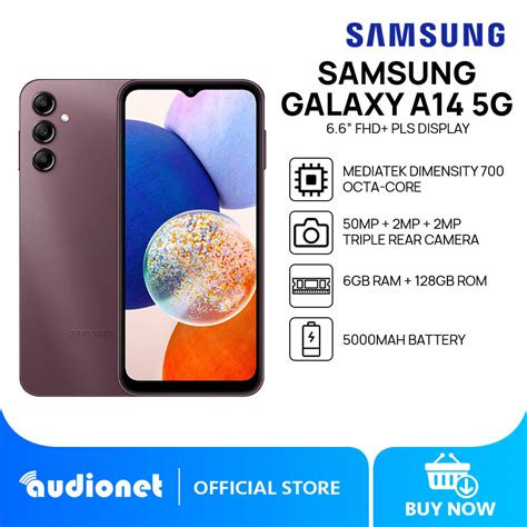 Samsung Galaxy A14 5g Smartphone 6gb Ram 128gb Rom 6 6” Fhd Pls